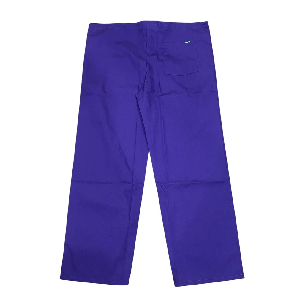 Adar Unisex Scrub Pants NWOT L Purple Drawstring Medical